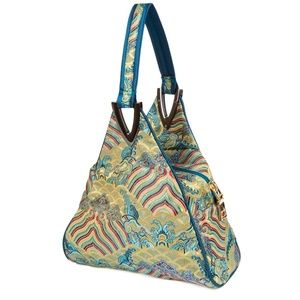 High End Oriental Silk Damask Handbag-Gold